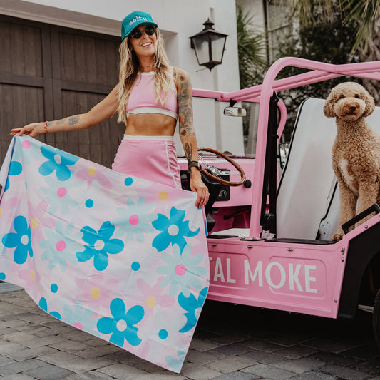 Cool Flowers Quick Dry Beach Towel