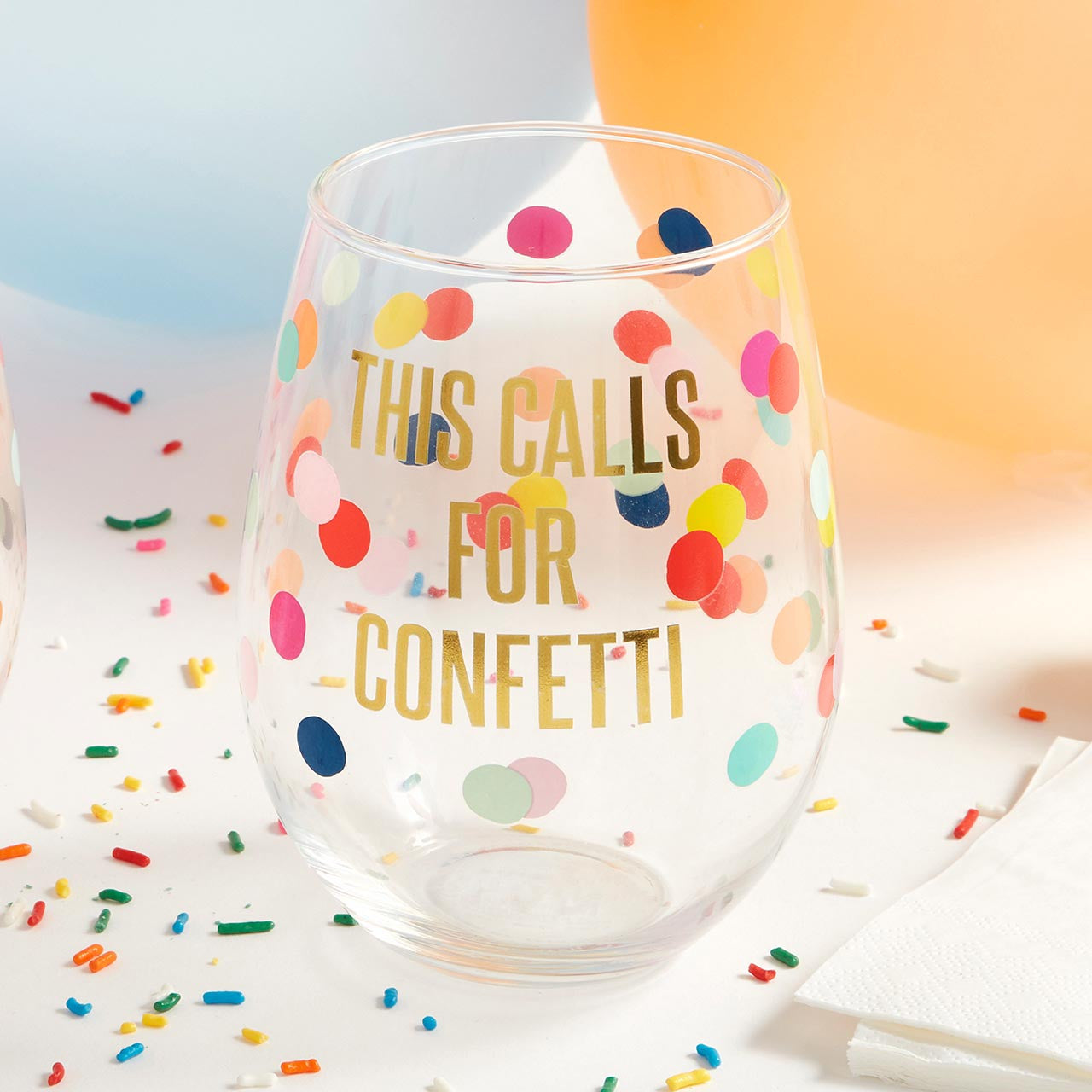 Wine Glass -This Calls for Conffetti