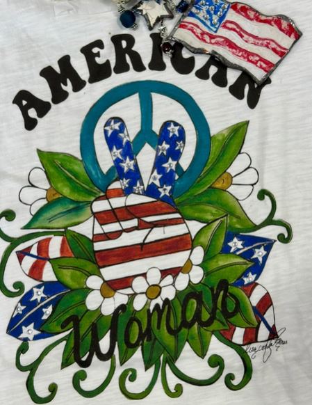 Peace Out American Woman Shirt