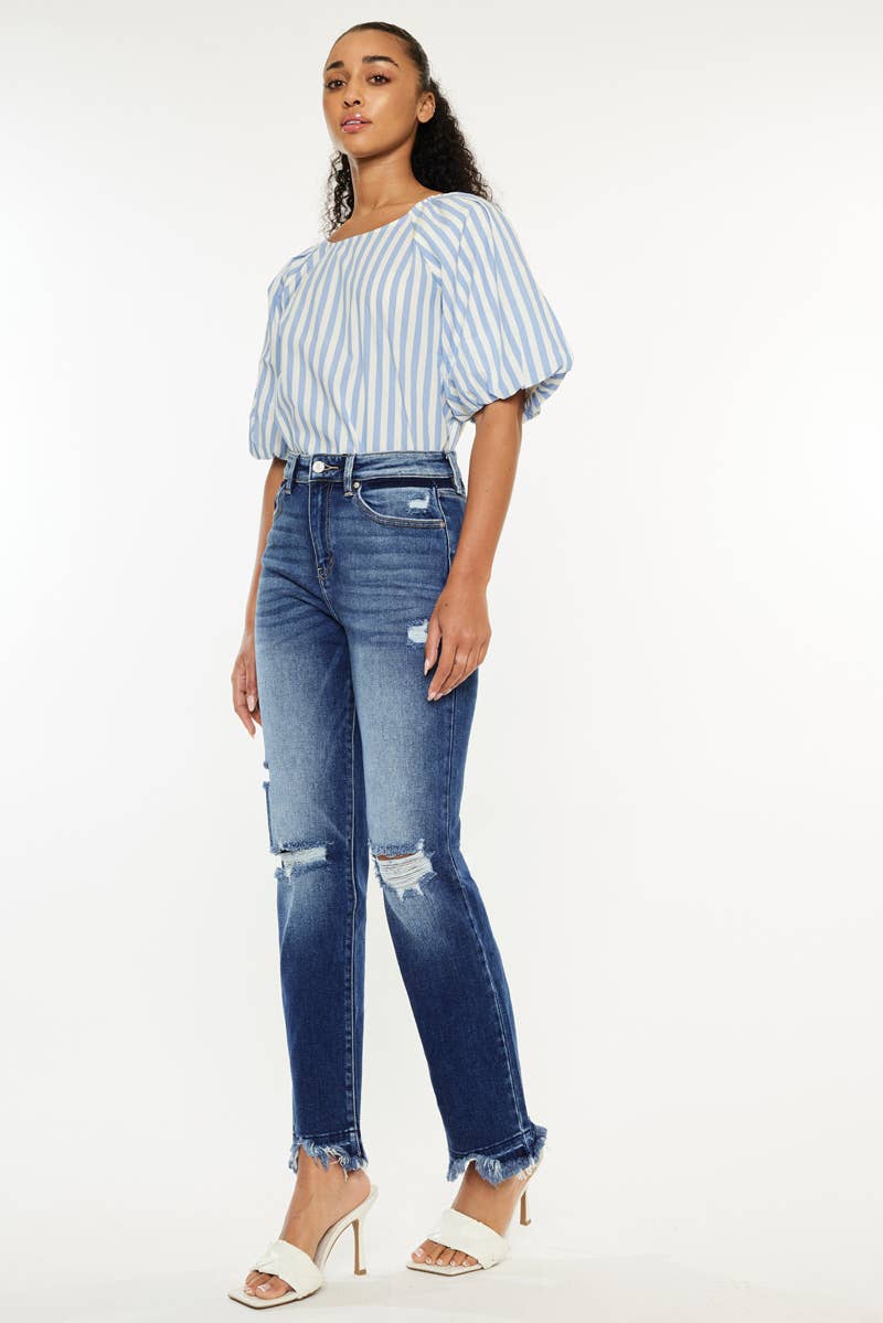 KanCan HIGH RISE SLIM STRAIGHT JEANS