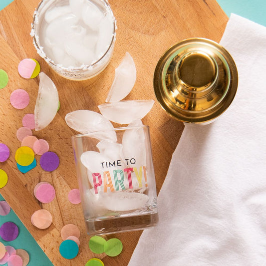 Time To Party Rock Glass