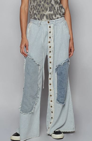 Front Snap-Button Pants