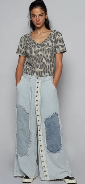 Front Snap-Button Pants