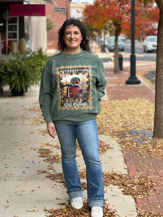 Duck Stamp Corded Sweatshirt