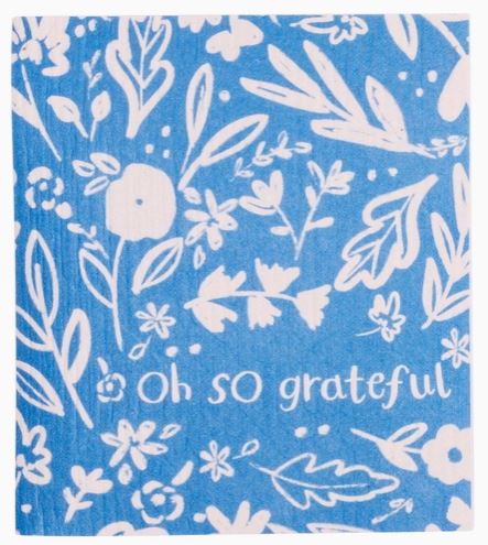 Eco Friendly Dishcloth Set: Clementine; Thankful & Blessed