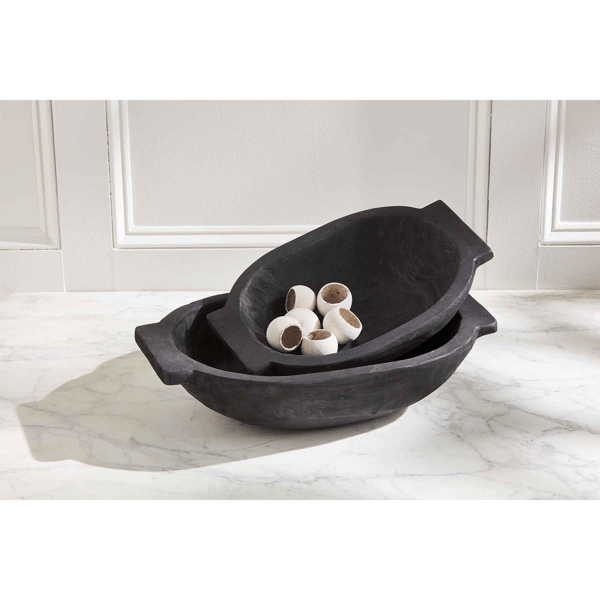 BLACK OVAL DOUGH BOWL SET