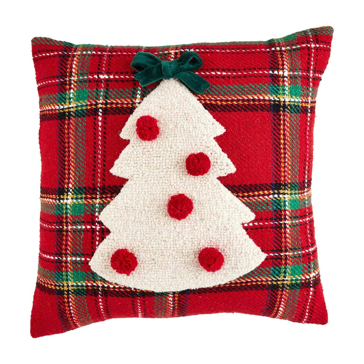 SQUARE TARTAN TREE PILLOW