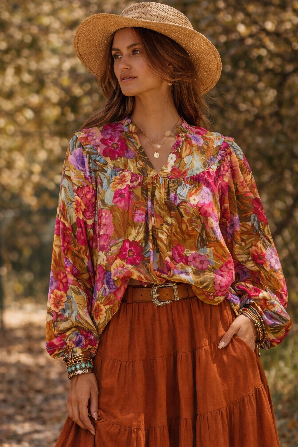 Flowy Floral Boho Top