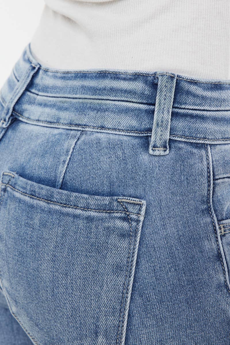 KanCan MID RISE DOUBLE WAIST BAND FLARE JEANS
