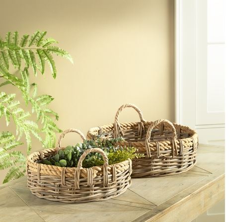 SONOMA LOW BASKETS, SET OF 2