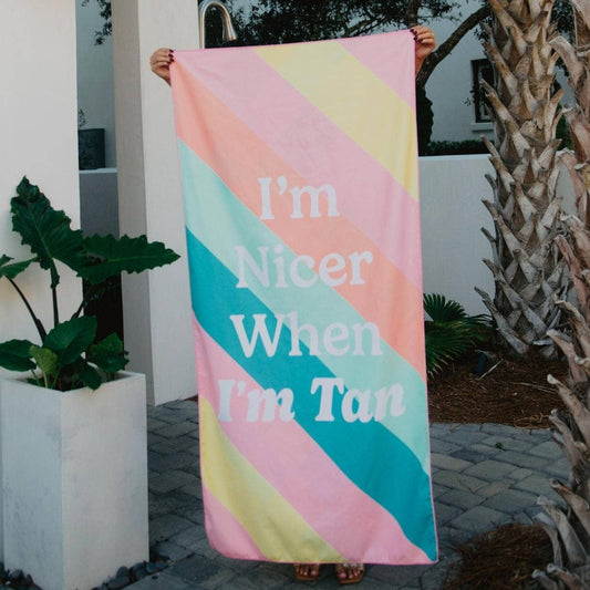 I'm Nicer When I'm Tan Reversible Towel