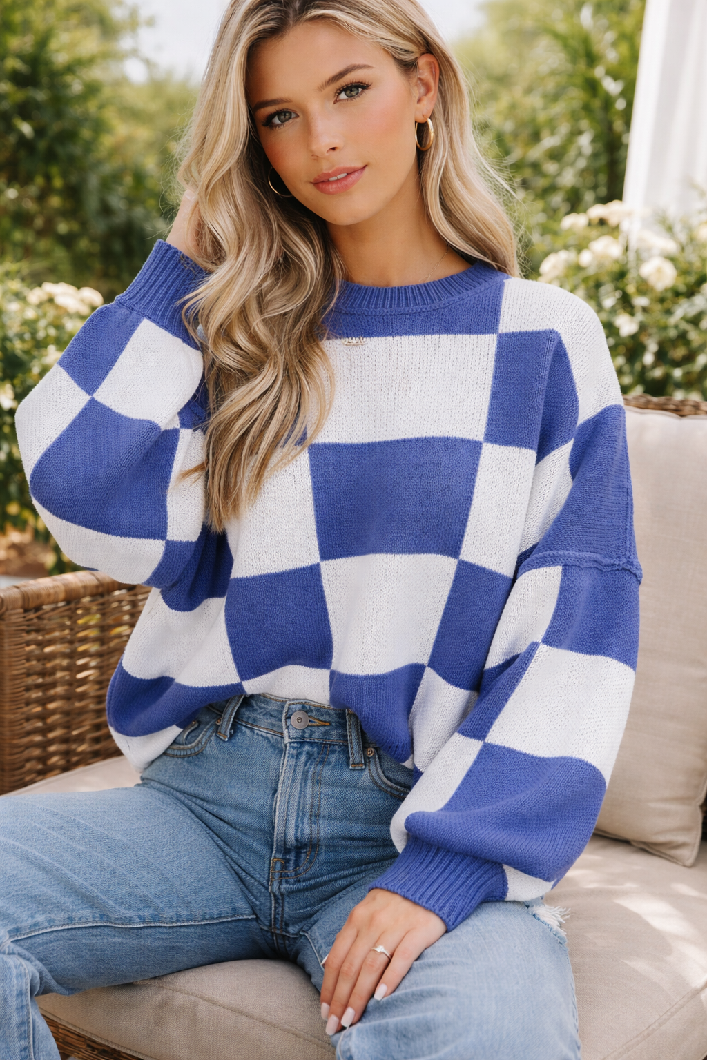 The Checkmate Cozy Sweater by Grit & Grace Apparel