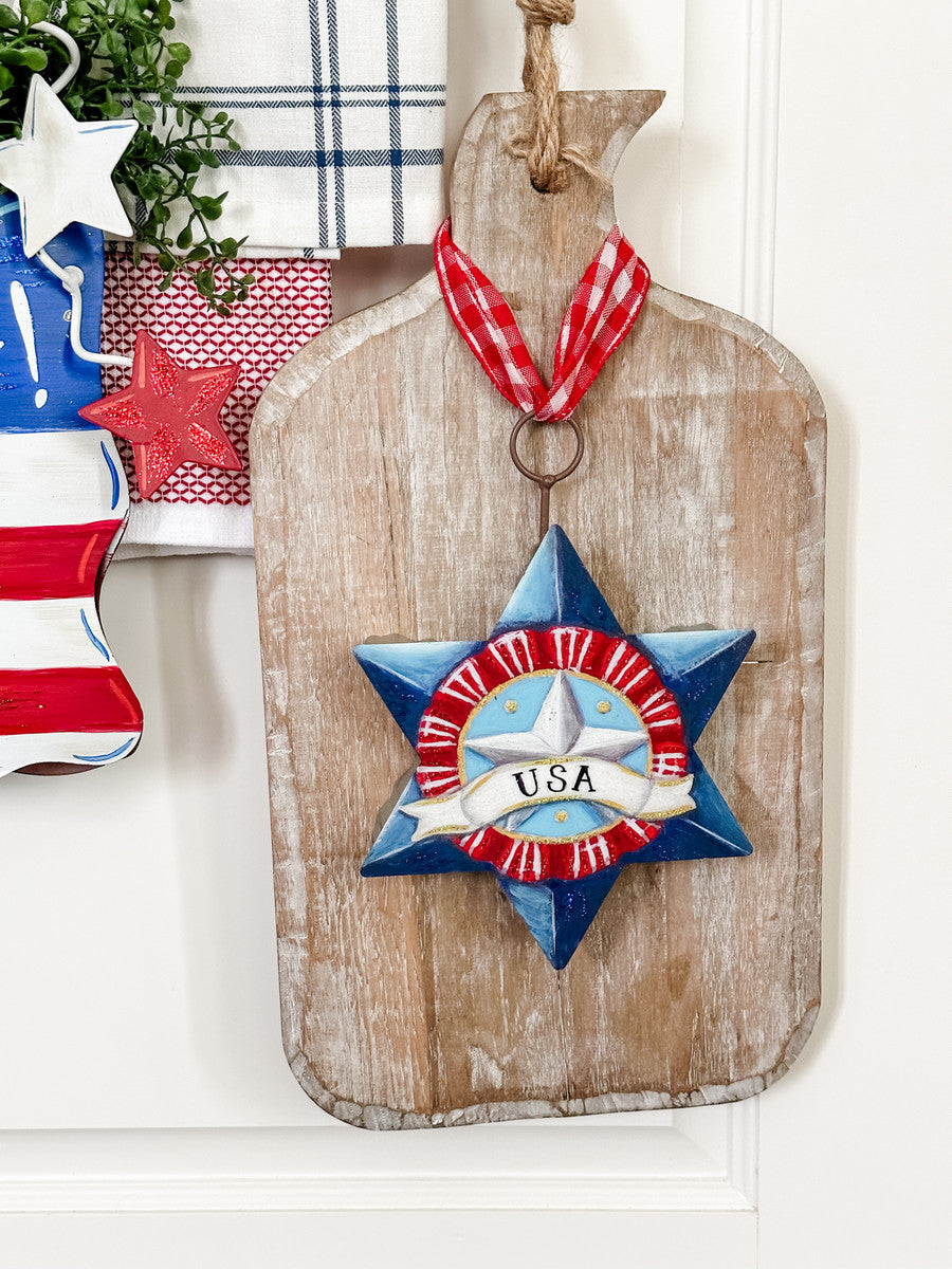 Mini USA Rosette Charm