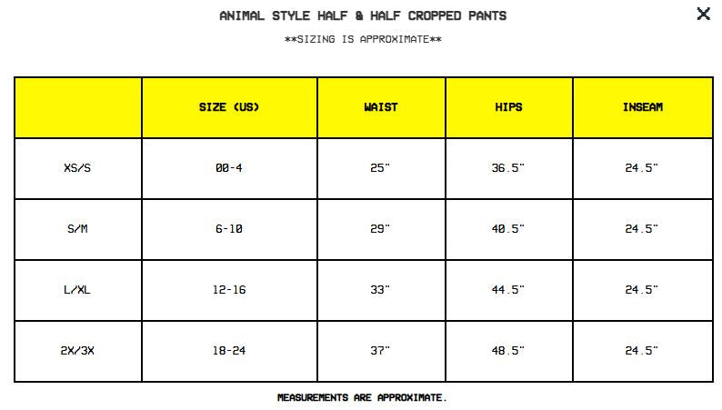 Animal Style Half & Half Cropped Pants