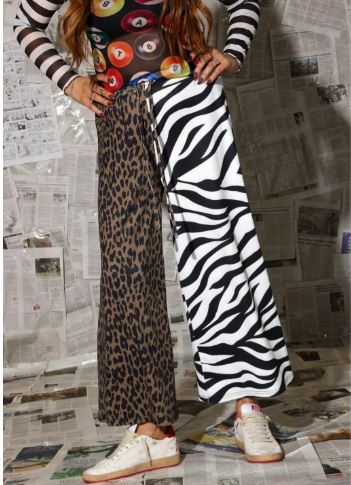 Animal Style Half & Half Cropped Pants