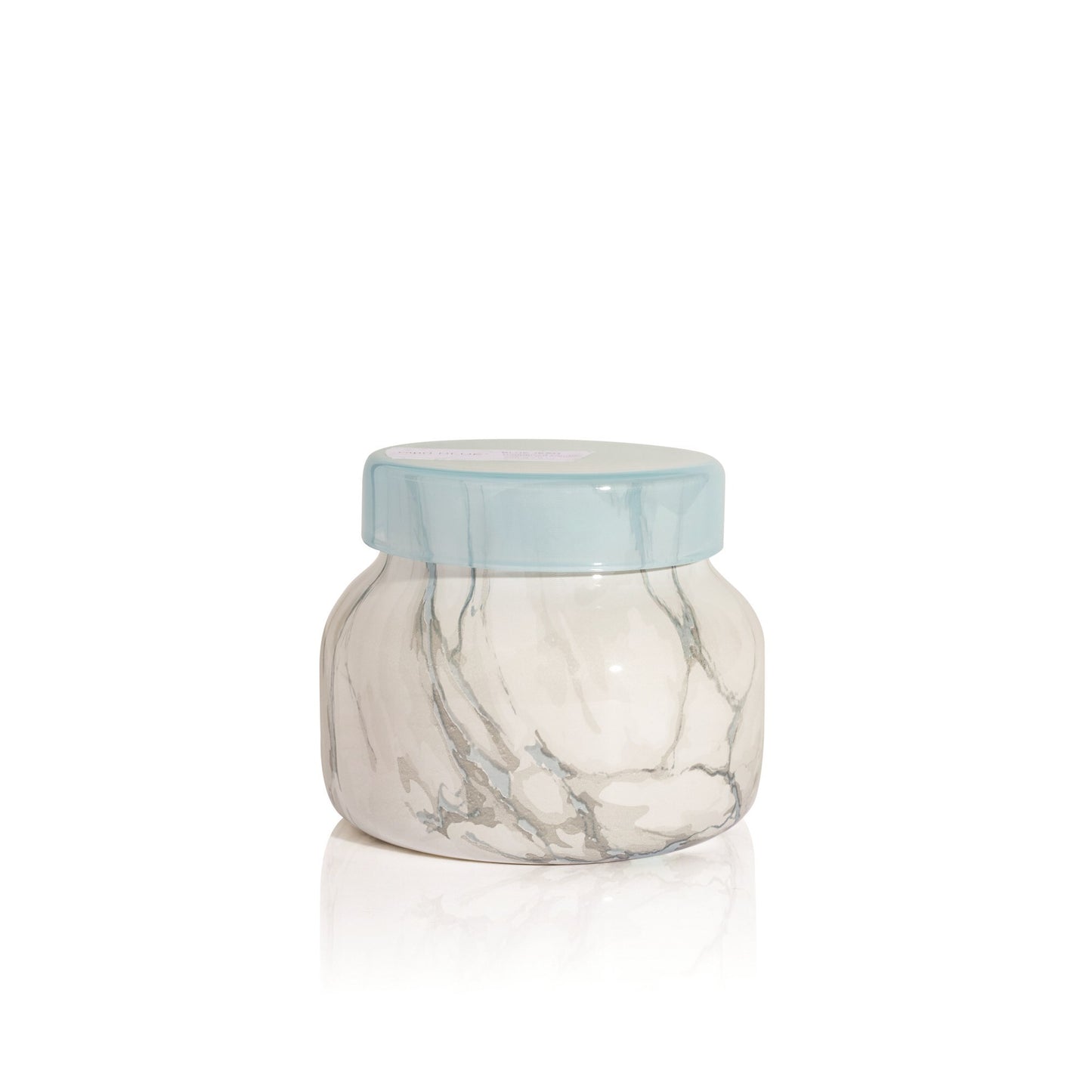 Capri Blue Modern Marble Jar, Blue Jean