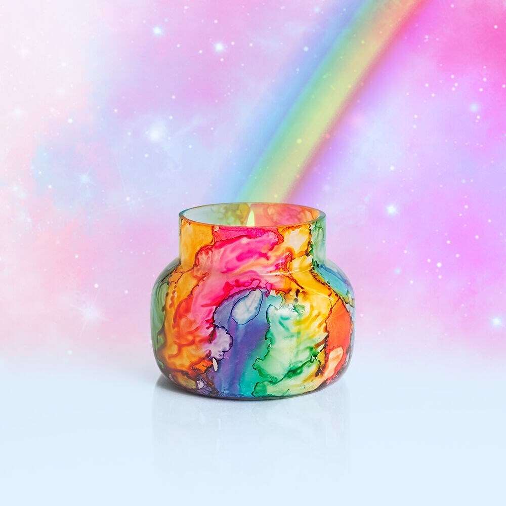 Volcano Rainbow Watercolor Jar