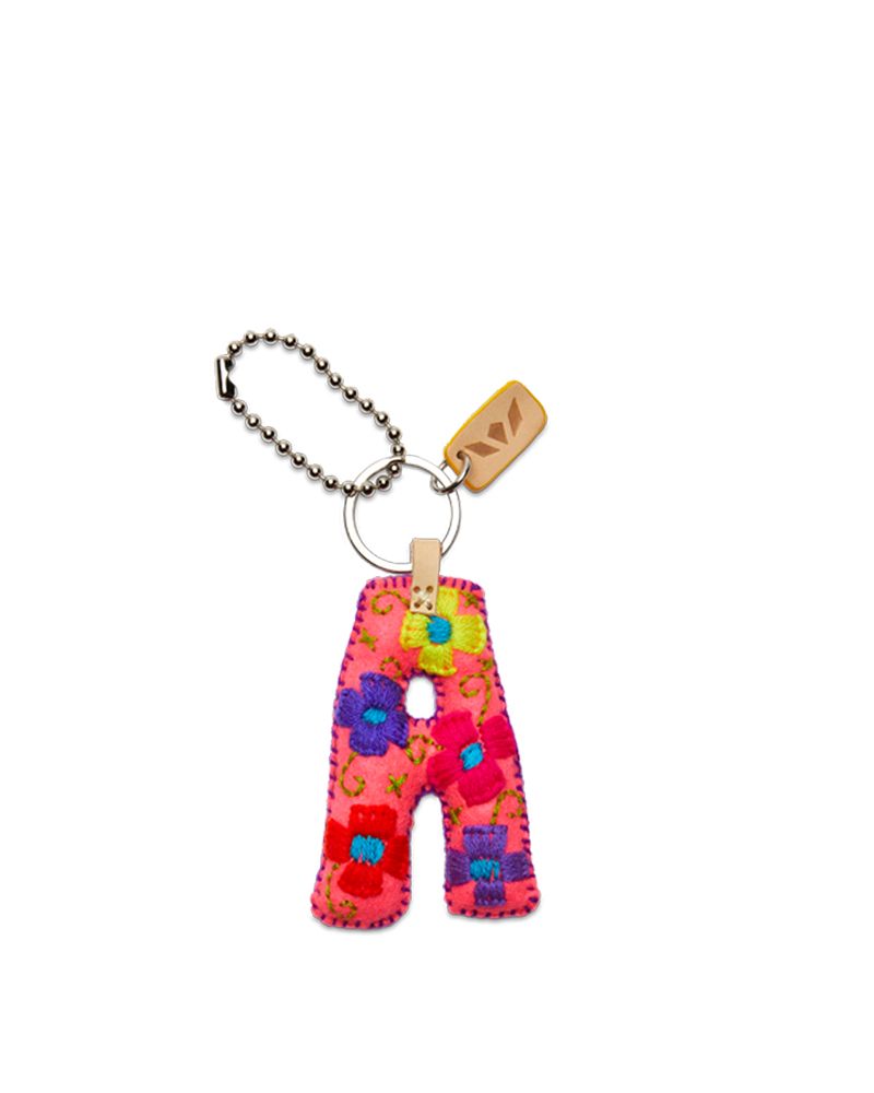 PINK FELT ALPHABET CHARMS