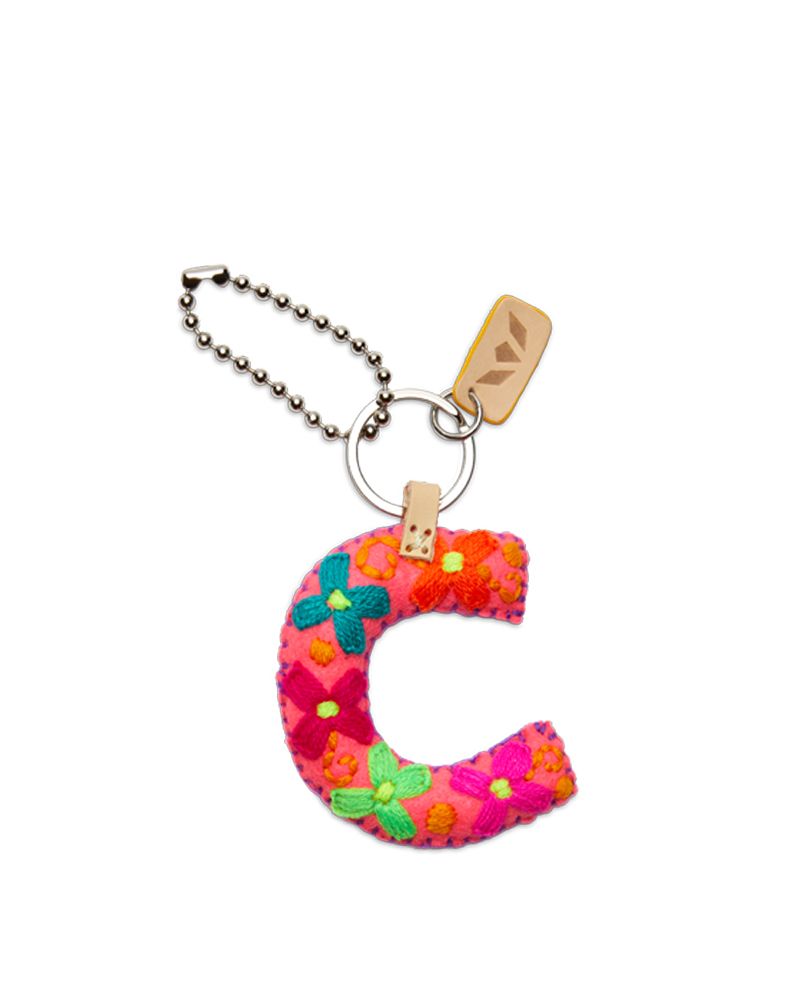 PINK FELT ALPHABET CHARMS