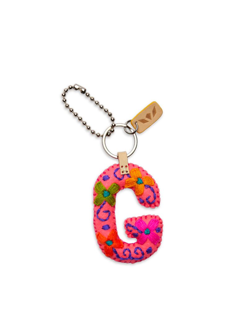 PINK FELT ALPHABET CHARMS