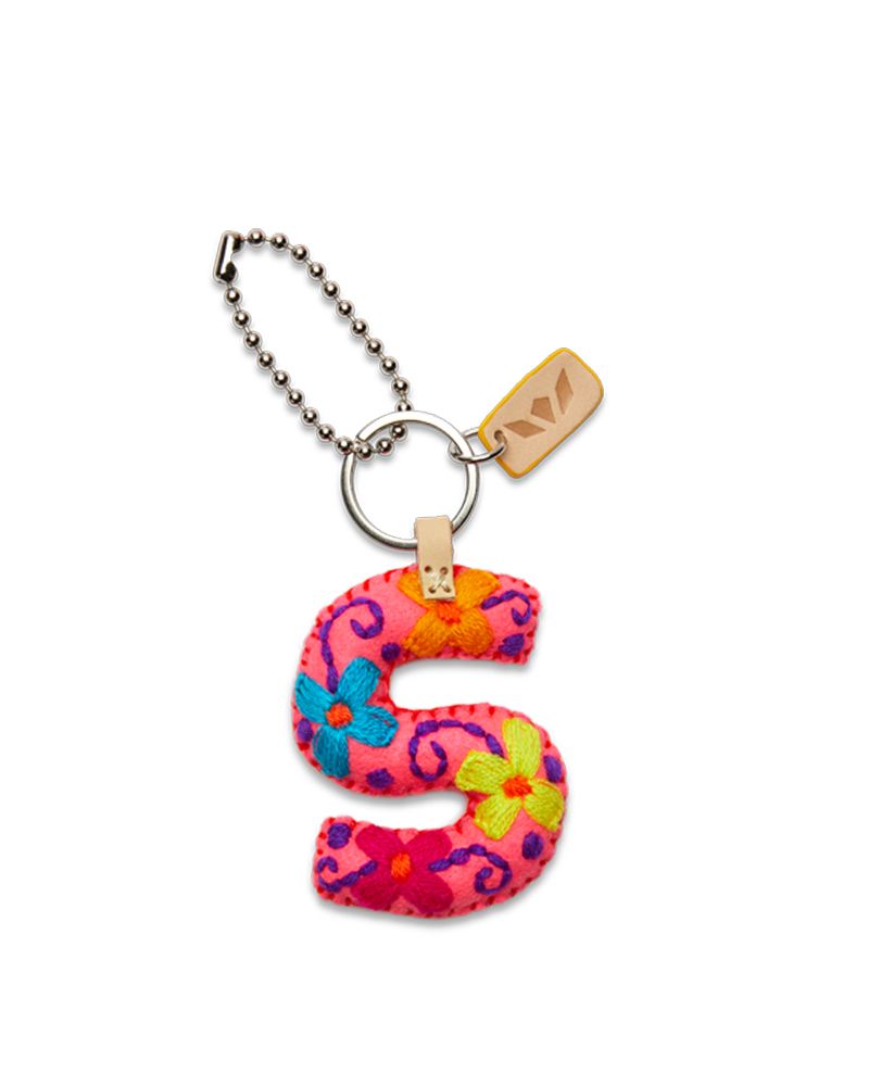 PINK FELT ALPHABET CHARMS