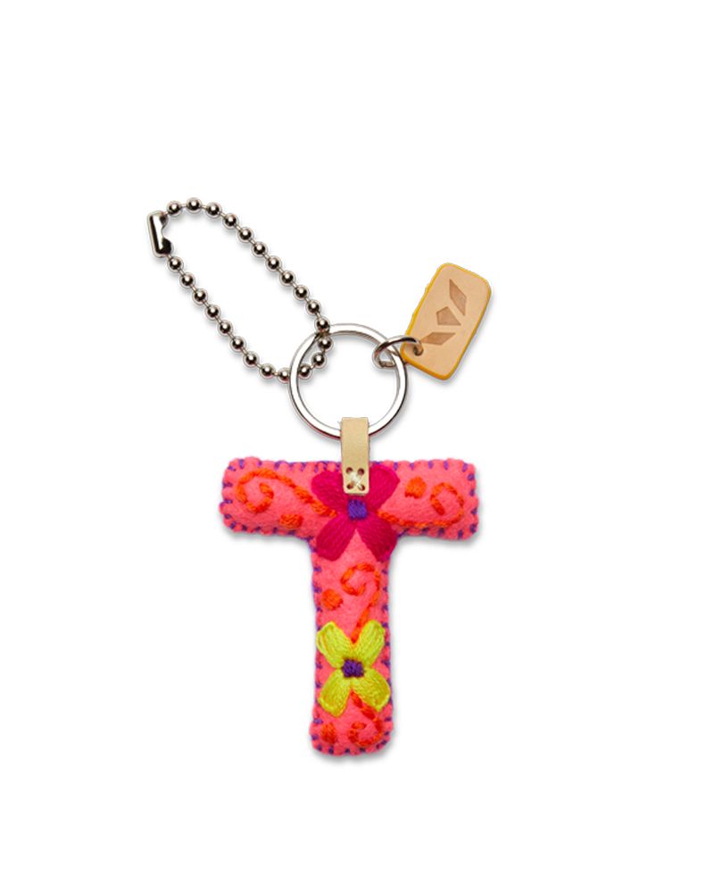 PINK FELT ALPHABET CHARMS