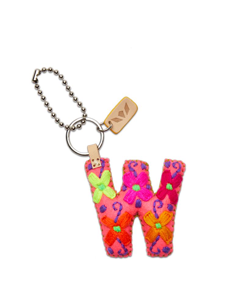 PINK FELT ALPHABET CHARMS