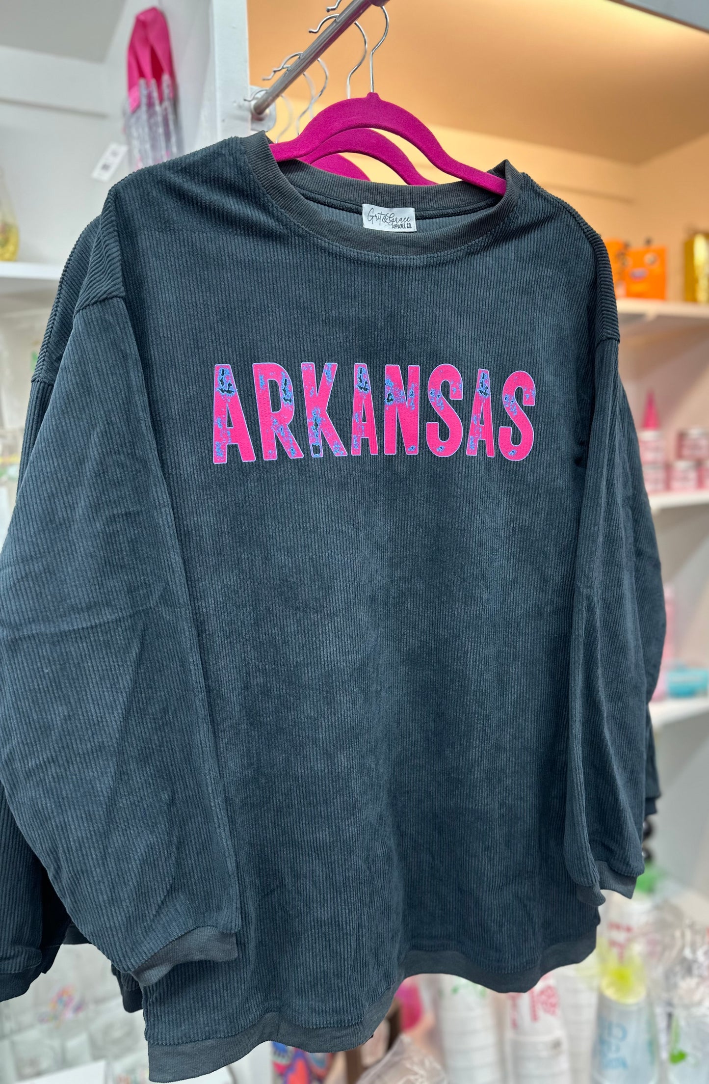 Arkansas Ribbed Oversized Sweatshirt