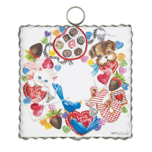 Mini All Things Valentine Wreath Print