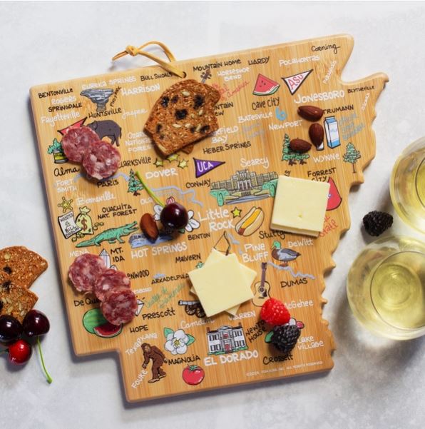 Arkansas Cutting Board with Artwork