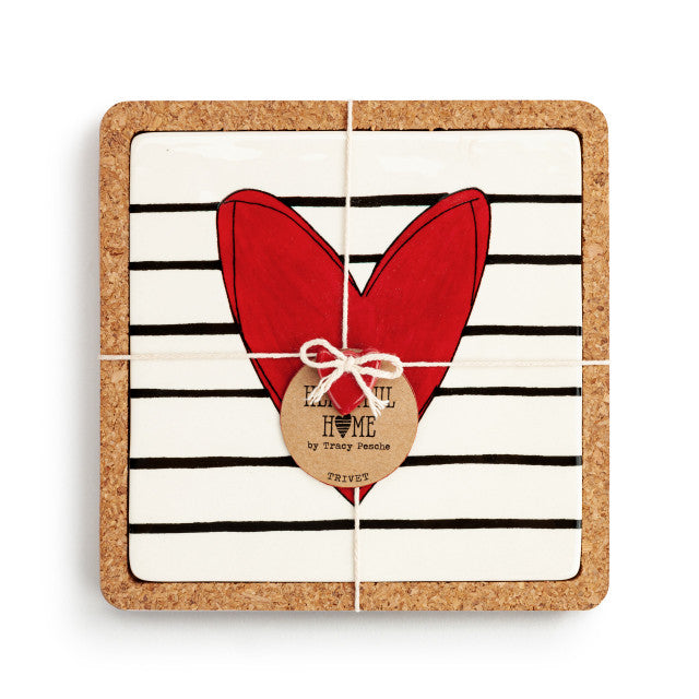 Red Heart Cork Base Trivet