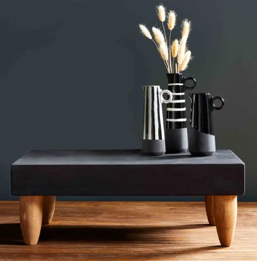 BLACK FOOTED SERVING BOARD