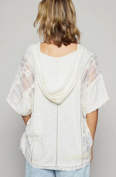 Crochet Contrast Solid Top