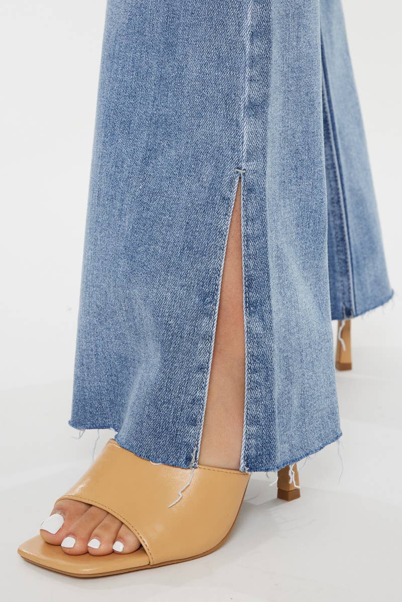 KanCan MID RISE DOUBLE WAIST BAND FLARE JEANS