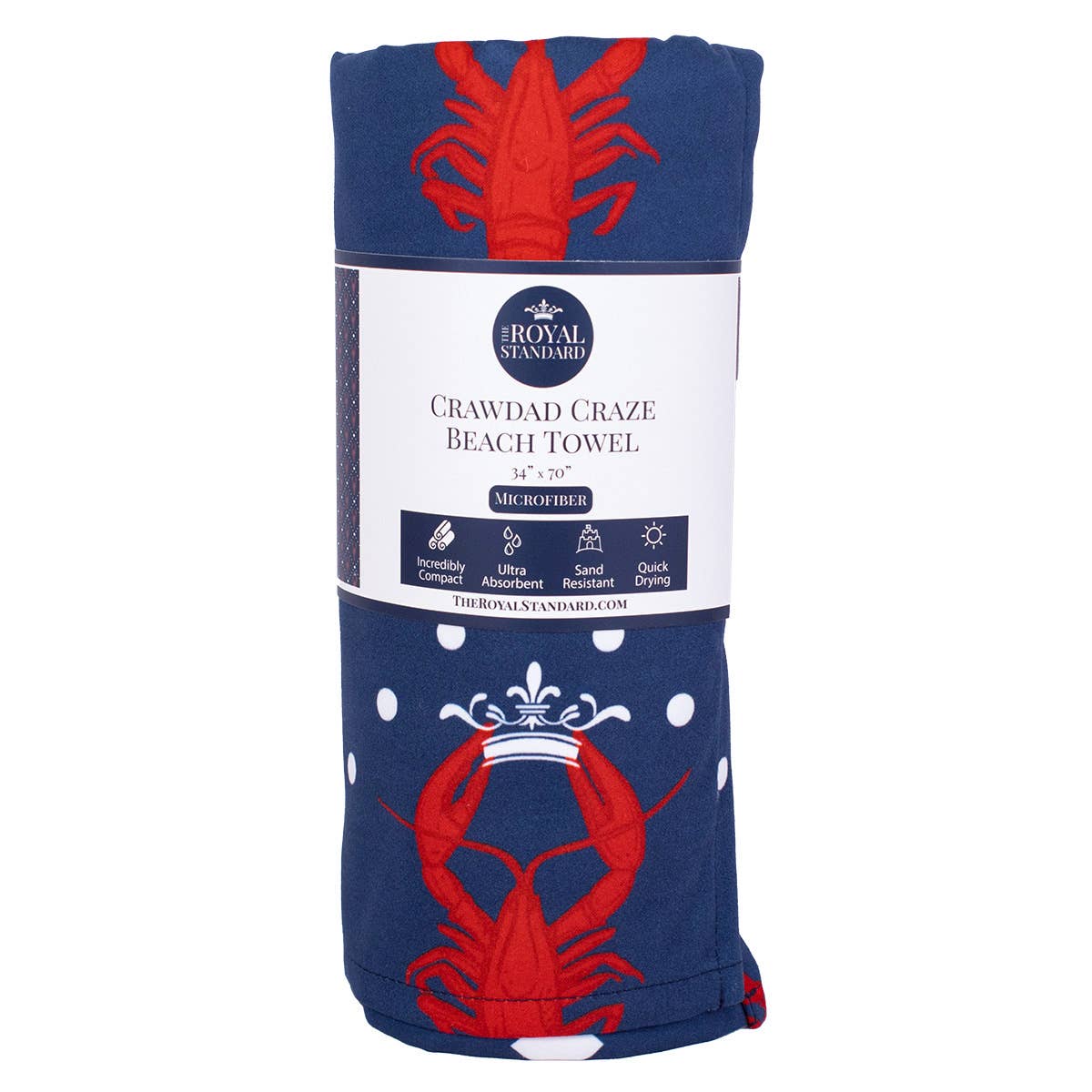 Crawdad Craze Beach Towel