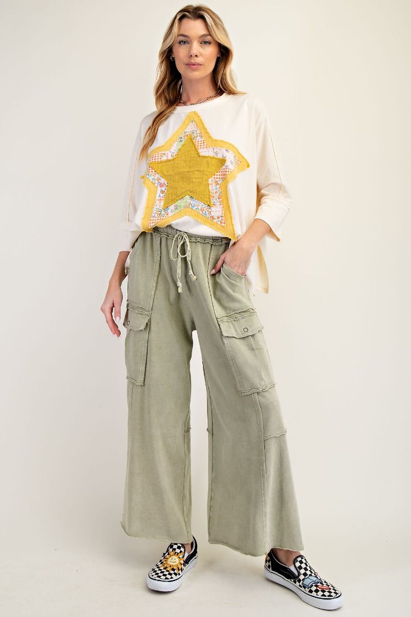 Our Fave Wide Leg Terry Cargo Pants