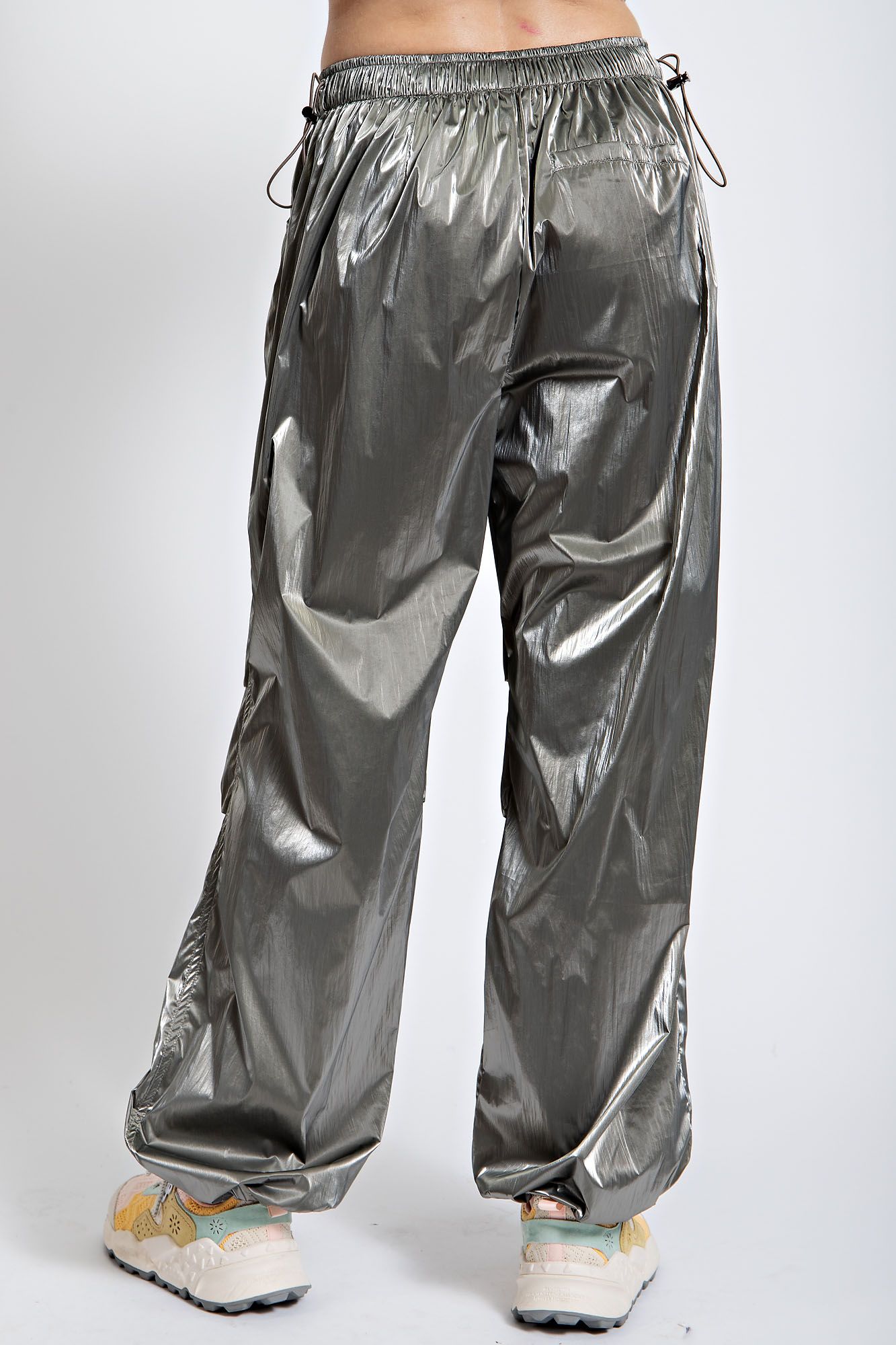 METALLIC PARACHUTE CARGO PANTS