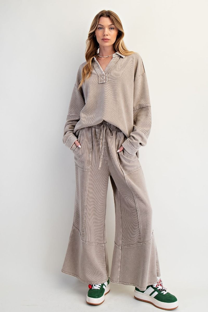 MOCHA TEXTURED PANTS