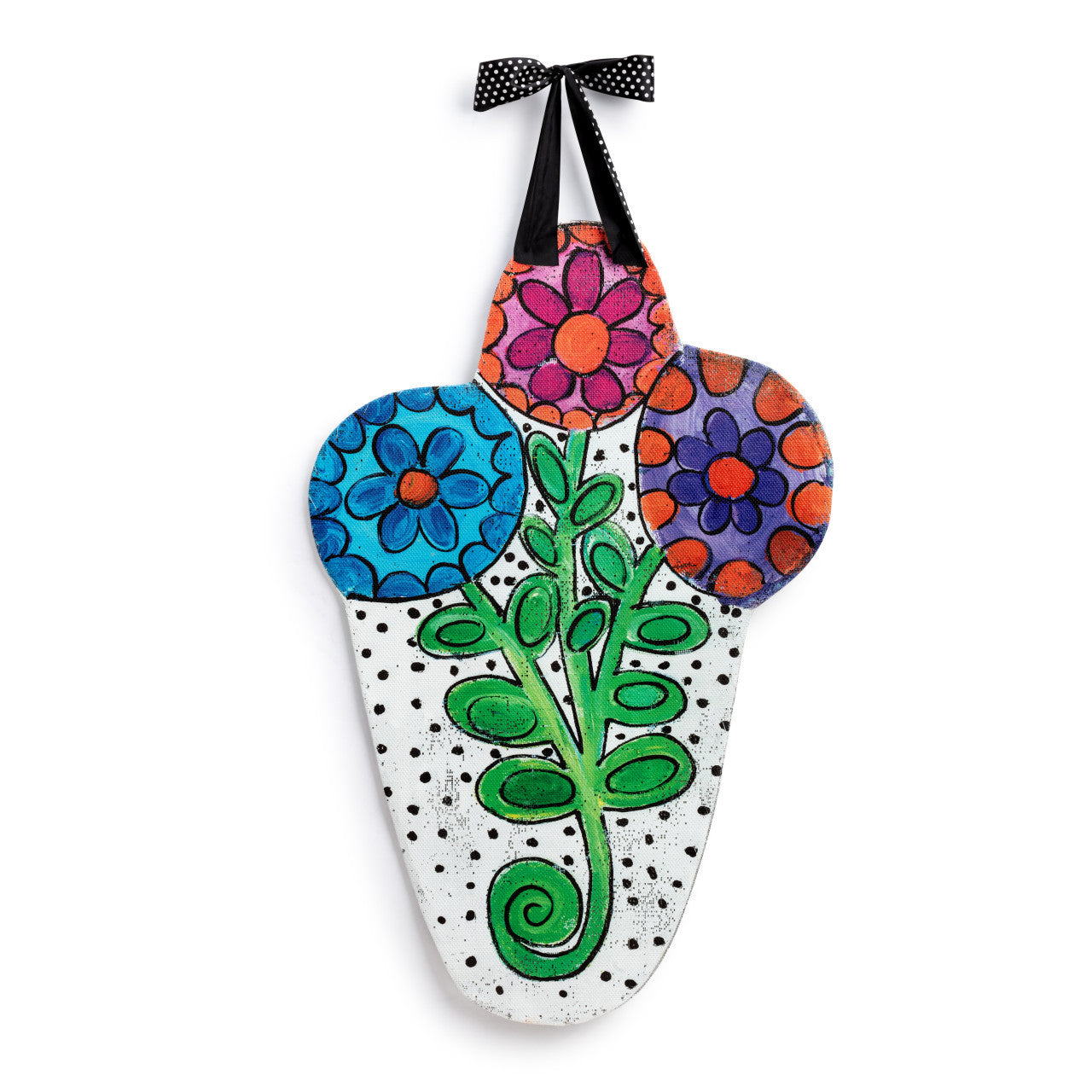 Reversible Flowers Door Hanger