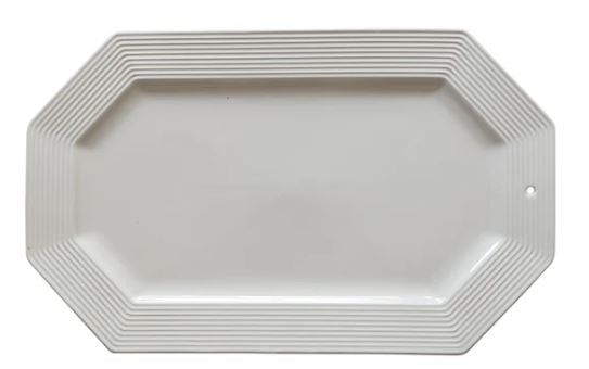 pinstripe octagonal platter