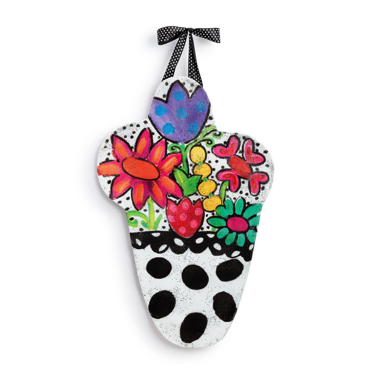Reversible Flowers Door Hanger