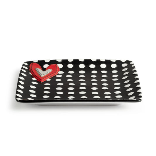 Black and White Dots Platter