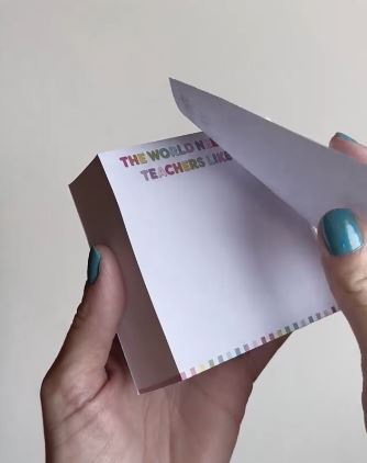 Teacher Appreciation Sticky Notes Pad