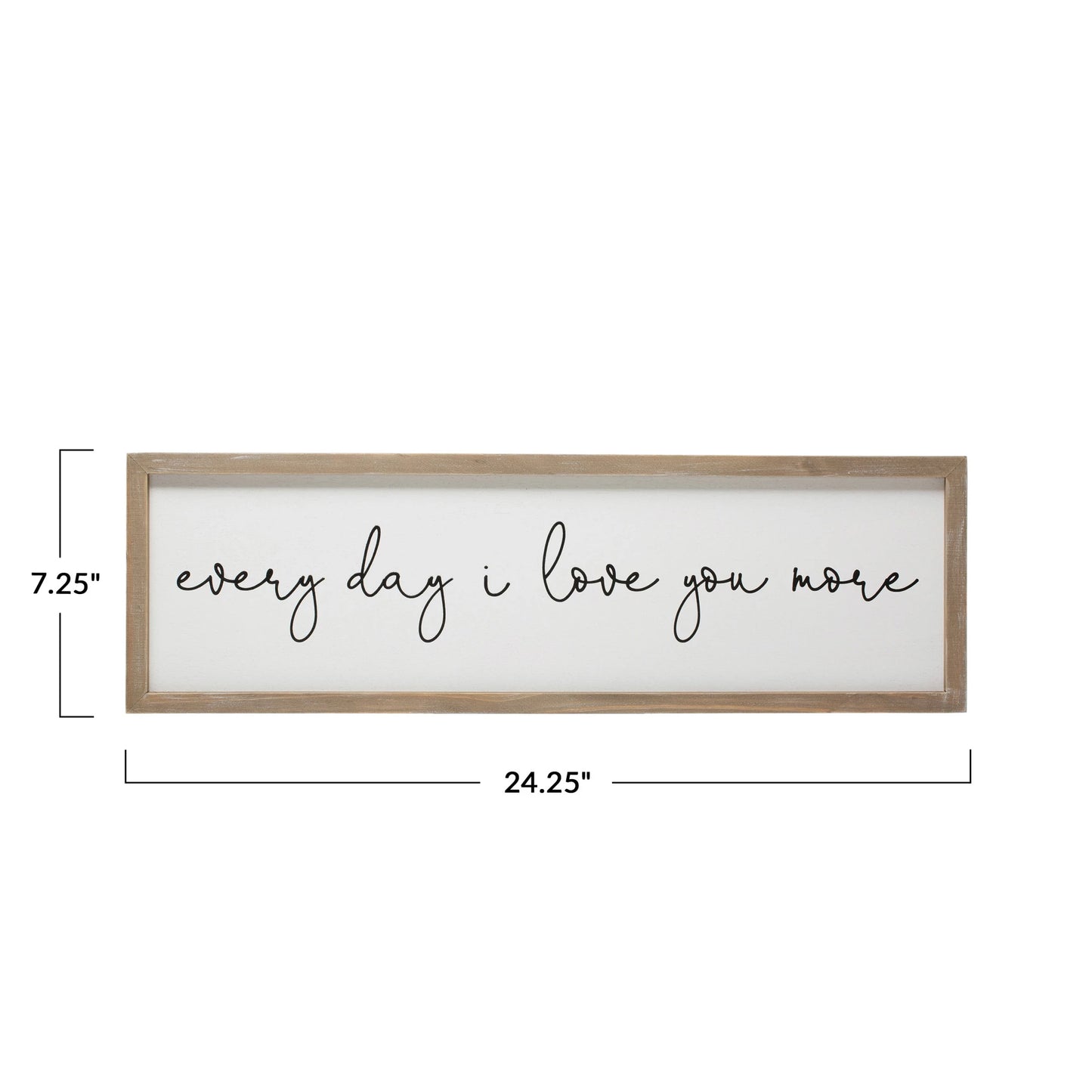 Framed Wall Décor "Every day I love you more"