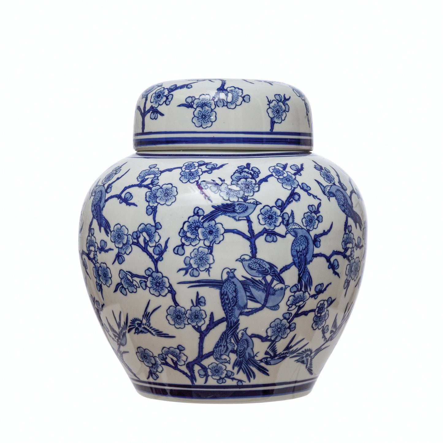 Decorative Stoneware Ginger Jar