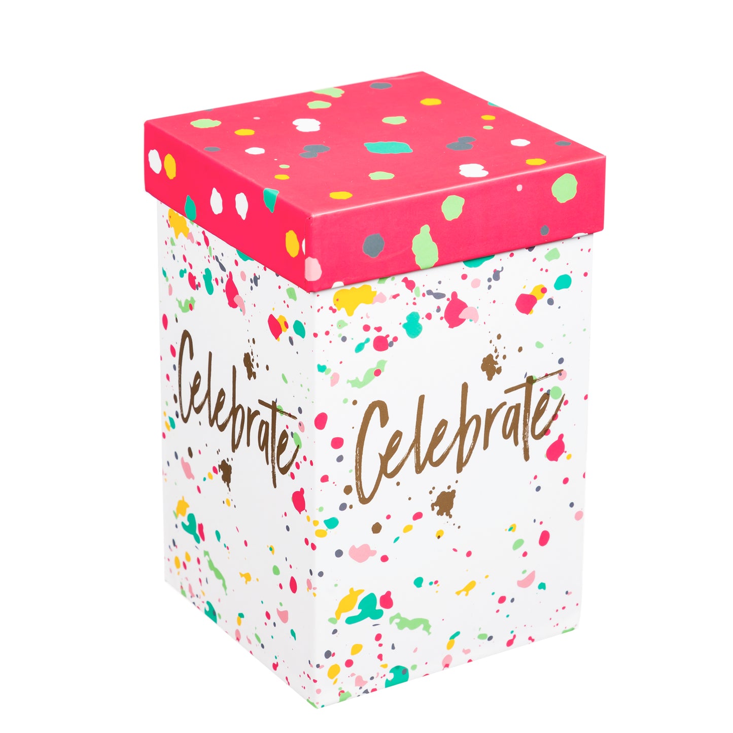 Ceramic Travel Cup w/ metallic accents 17 OZ w/Box Celebrate