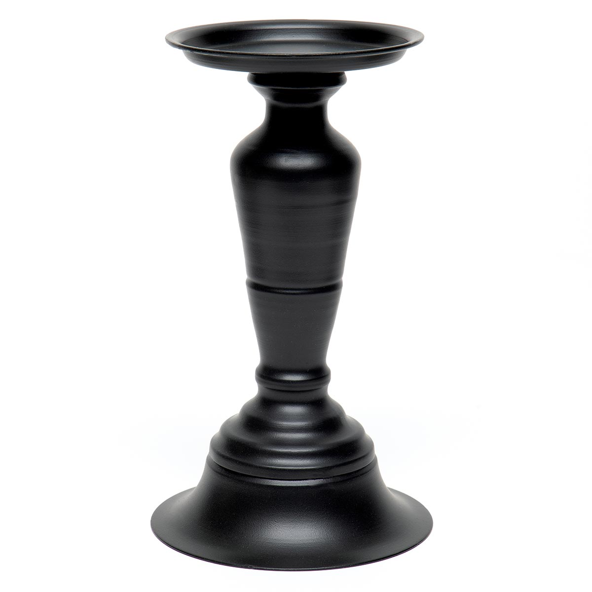 METAL CANDLEHOLDER MATTE BLACK MEDIUM 5.5"X9.5"