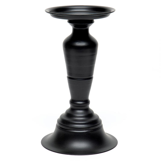 METAL CANDLEHOLDER MATTE BLACK MEDIUM 5.5"X9.5"