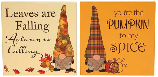 LEAVES ARE FALLING, AUTUMN WOOD SIGN