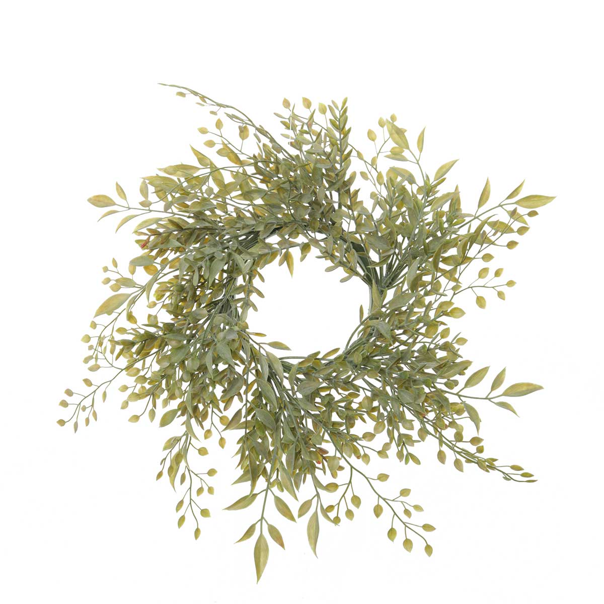 GREY MYRTLE MIXED MINI WREATH 13"
